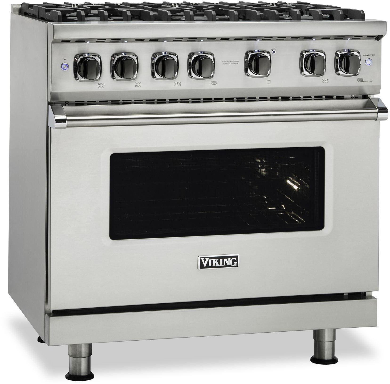 Viking VGR5366BSSBB Stainless With Brushed Brass, Natural Gas