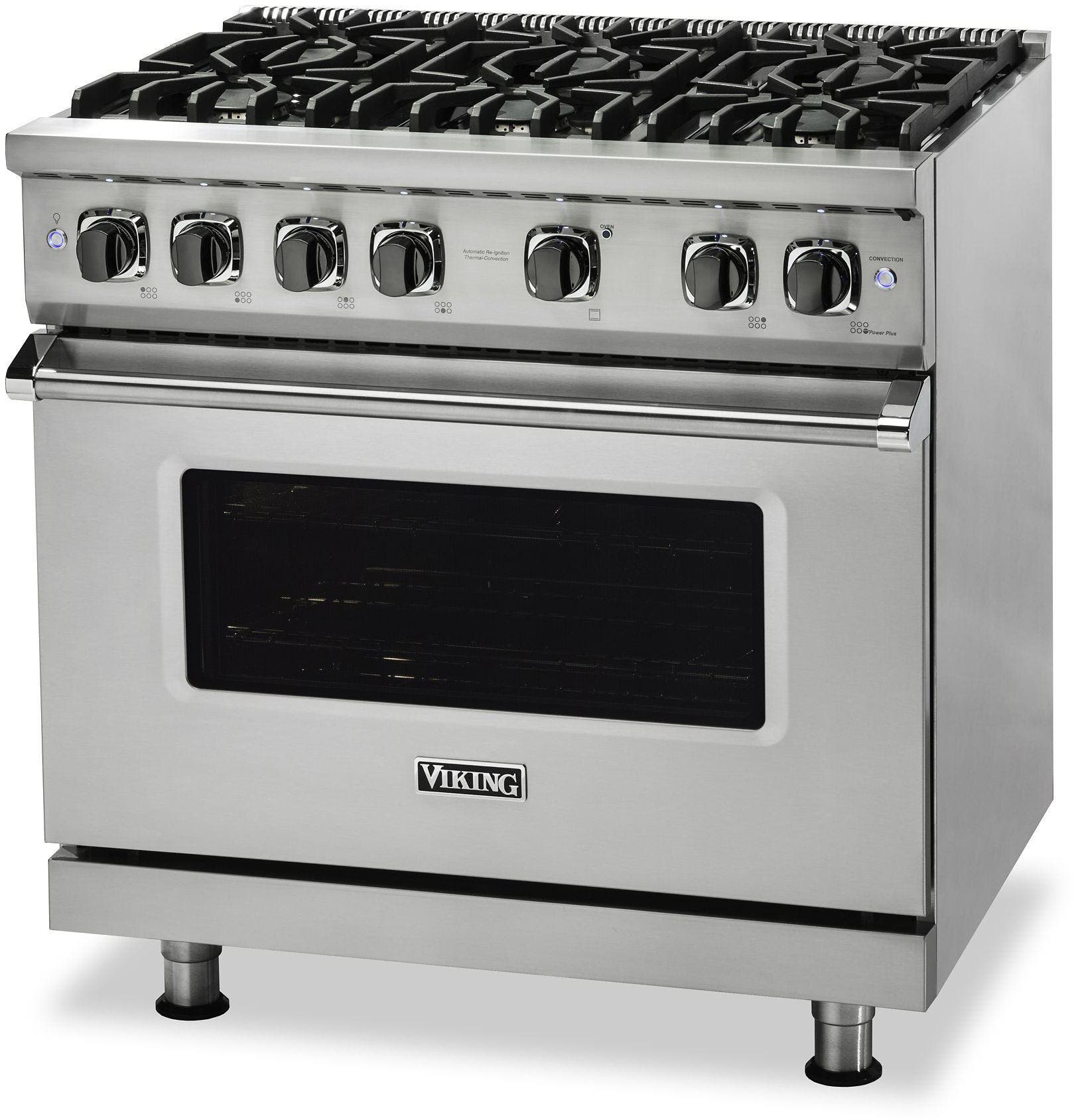 Viking VGR5366BSSBB Stainless With Brushed Brass, Natural Gas