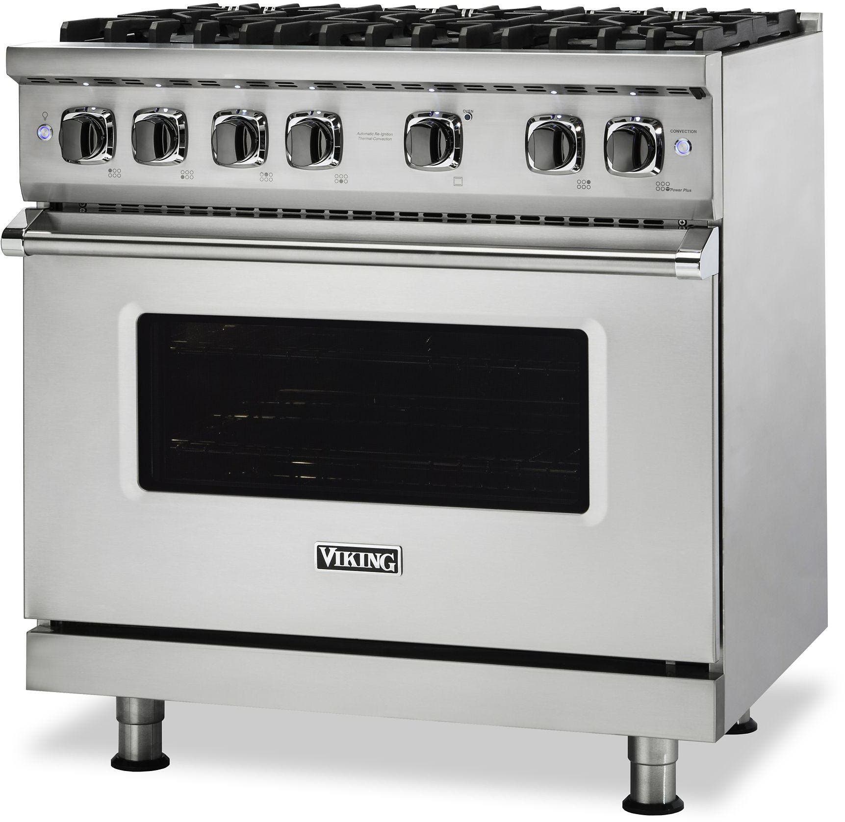 Viking VGR5366BSSBB Stainless With Brushed Brass, Natural Gas