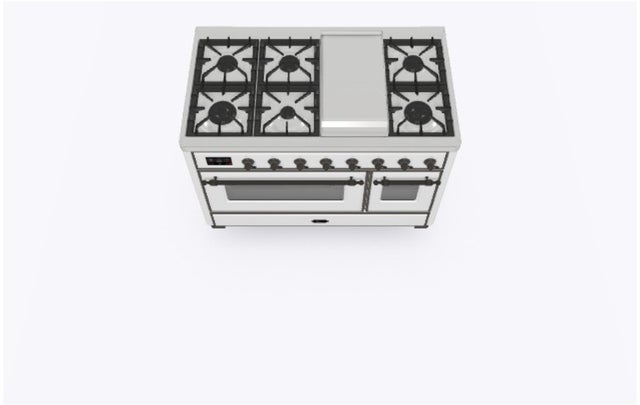 Ilve UM12FDNS3RAB 48 Inch Freestanding Dual Fuel Range with 8 Sealed...