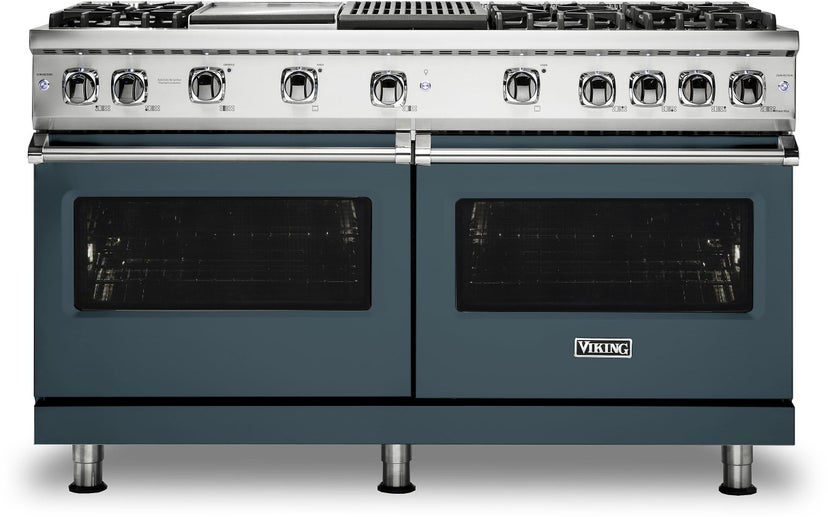 Viking VGR5606GQSQLP 60 Inch Freestanding Gas Range with 6 Sealed Burne...