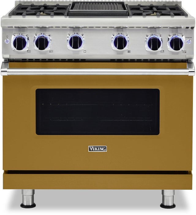 Viking VGR73624GGHLP 36 Inch Freestanding Gas Range with 4 Sealed Burne...