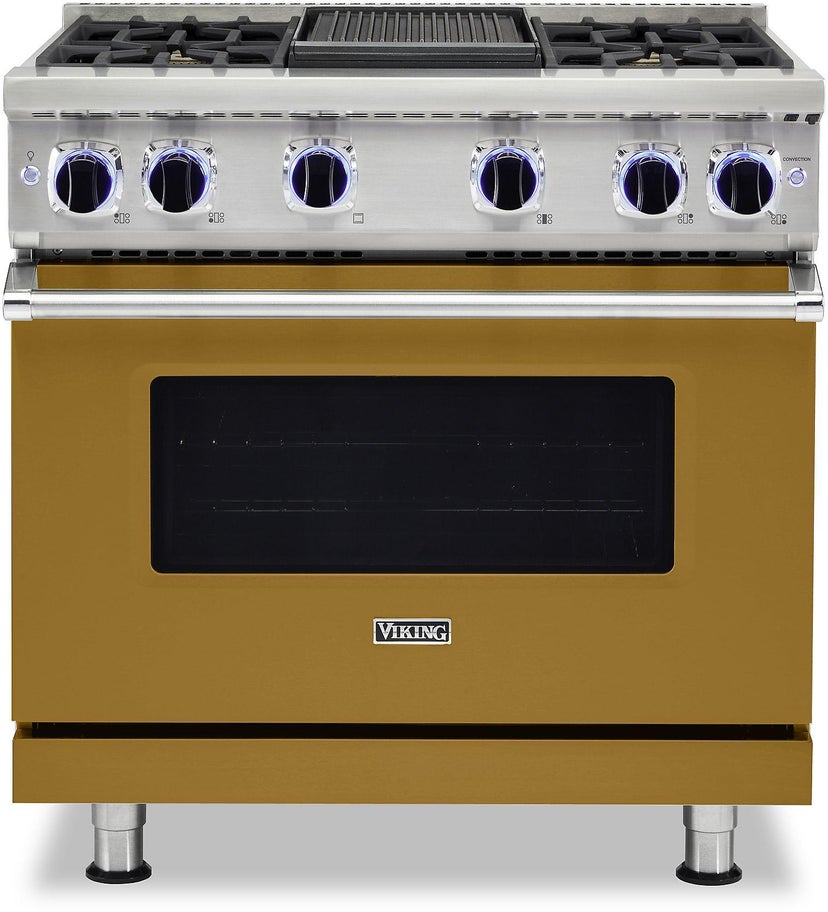 Viking VGR73624GGHLP 36 Inch Freestanding Gas Range with 4 Sealed Burne...