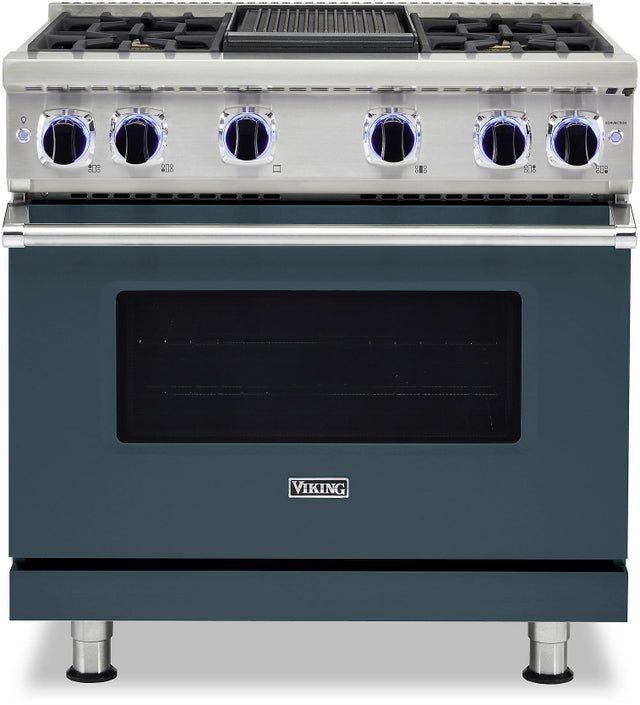 Viking VGR73624GSQLP 36 Inch Freestanding Gas Range with 4 Sealed Burne...