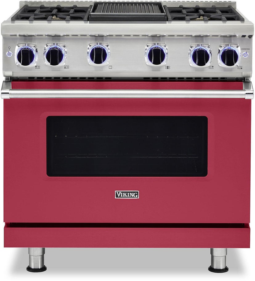 Viking VGR73624GVA 36 Inch Freestanding Gas Range with 4 Sealed Burne...