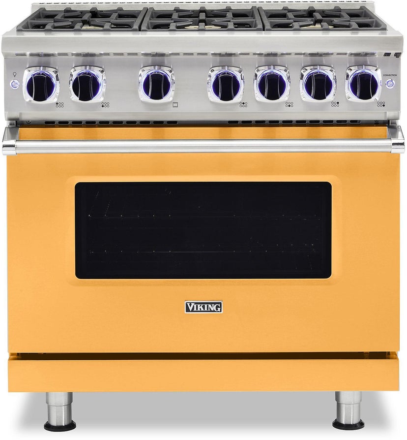 Viking VGR73626BDA 36 Inch Freestanding Gas Range with 6 Sealed Burne...