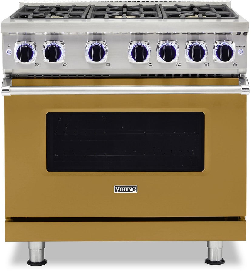 Viking VGR73626BGHLP 36 Inch Freestanding Gas Range with 6 Sealed Burne...