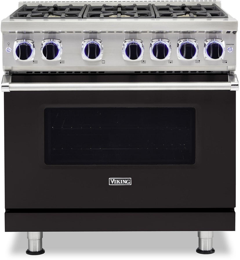 Viking VGR73626BON 36 Inch Freestanding Gas Range with 6 Sealed Burne...