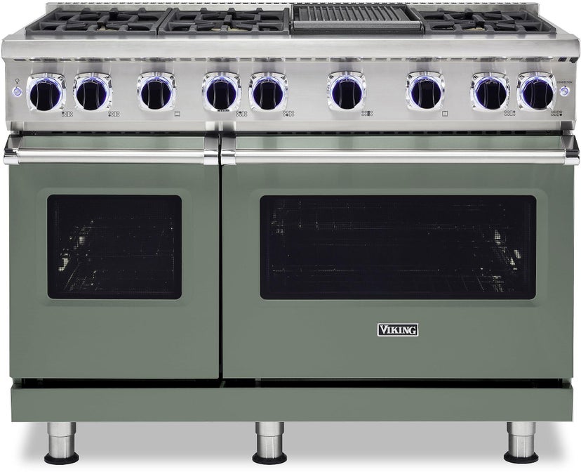 Viking VGR74826GEULP 48 Inch Freestanding Gas Range with 6 Sealed Burne...