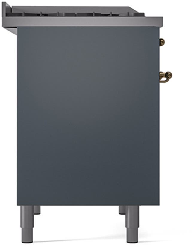 Ilve UPD40FQNMPBGGLP Blue Grey With Brass Trim, Lp