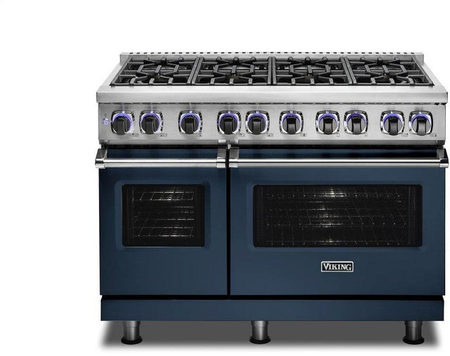 Viking VGR74828BSBLP 48 Inch Freestanding Gas Range with 8 Sealed Burne...