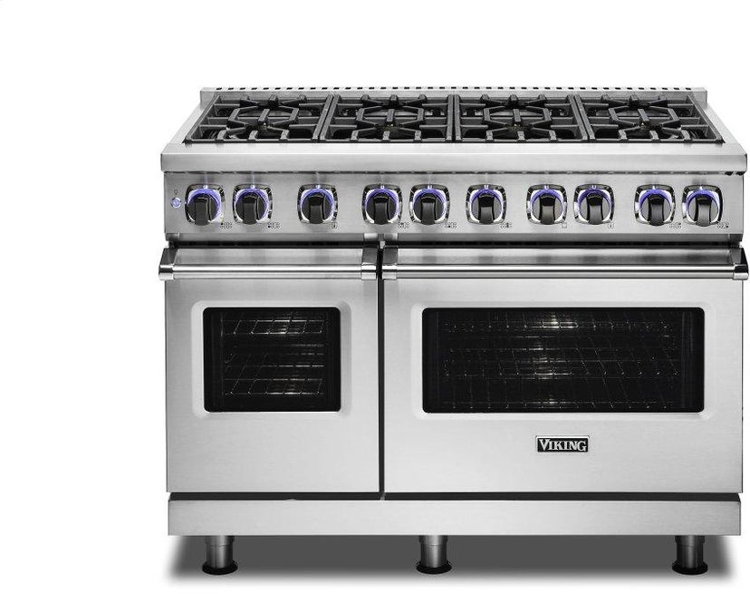 Viking VGR74828BSSLP 48 Inch Freestanding Gas Range with 8 Sealed Burne...