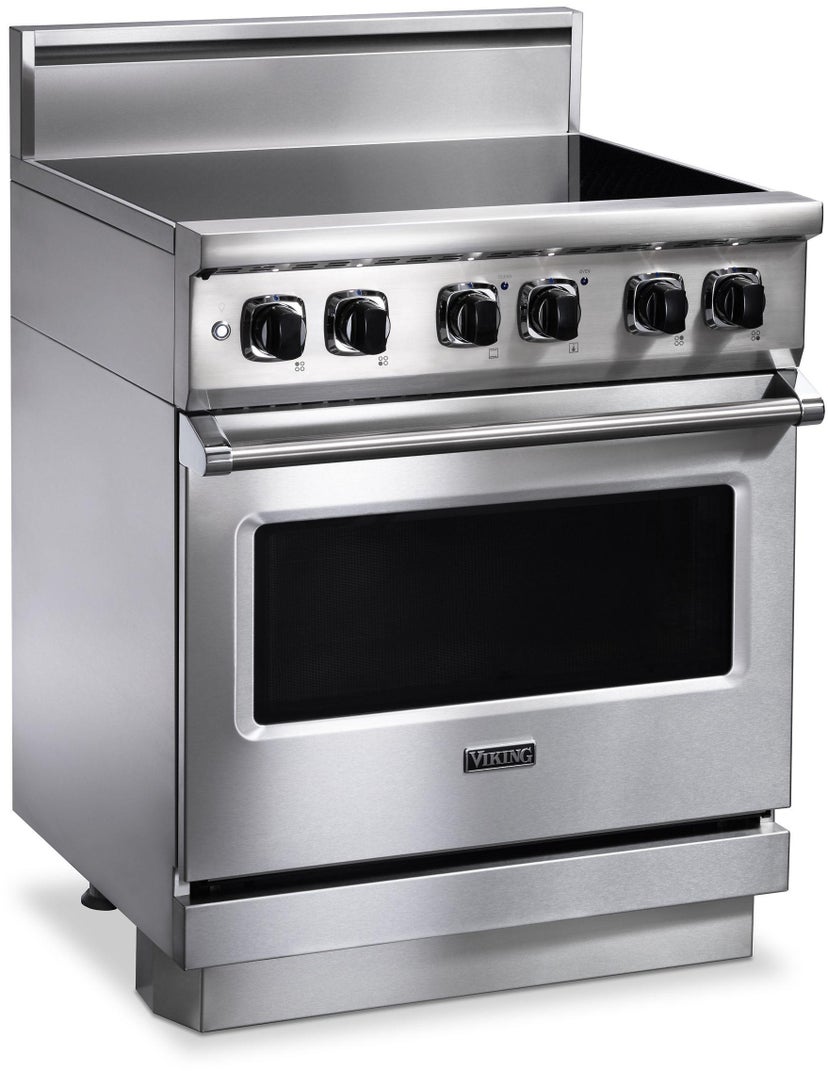 Viking VIR53024BSQ 30 Inch Wide 24 Inch D. Induction Self Clean Range...