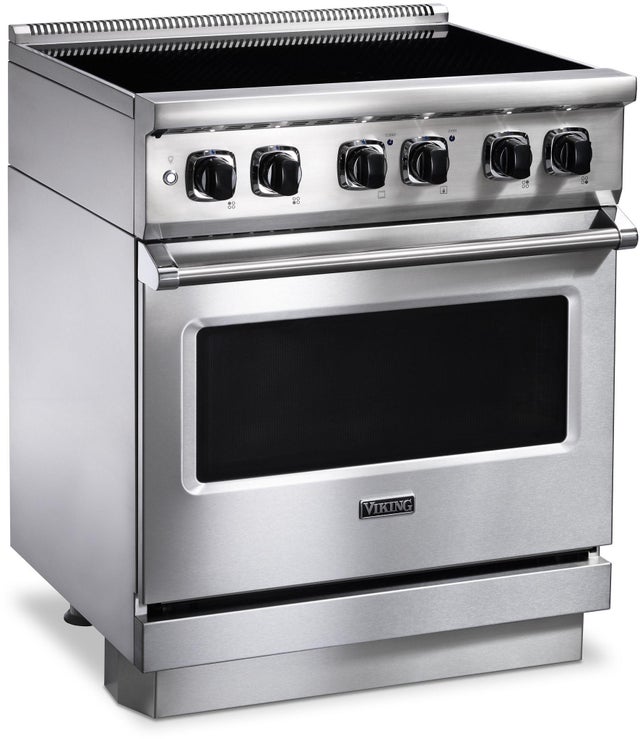 Viking VIR53024BSQ 30 Inch Wide 24 Inch D. Induction Self Clean Range...