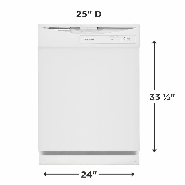 Frigidaire FDPC4221AW 24 Inch Built-In Front Control Dishwasher with 14 ...