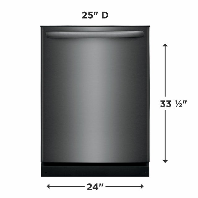 Frigidaire FDPH4316AD 24 Inch Built-In Dishwasher: Black Stainless Steel