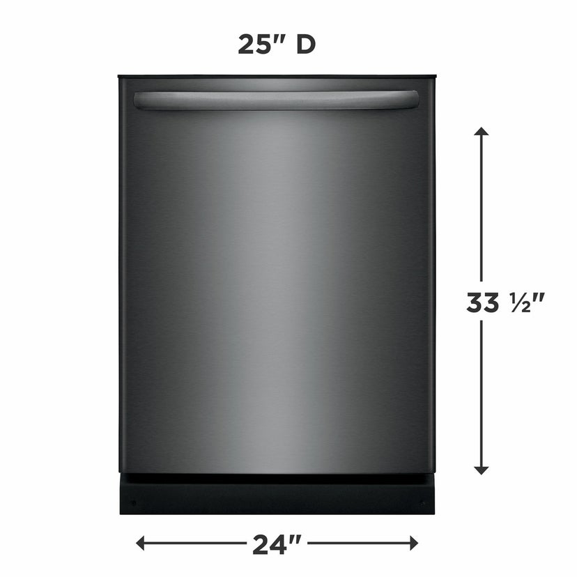 Frigidaire FDPH4316AD 24 Inch Built-In Dishwasher: Black Stainless Steel