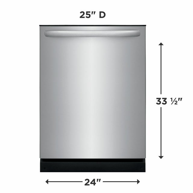 Frigidaire FDPH4316AS 24 Inch Built-In Dishwasher: Stainless Steel