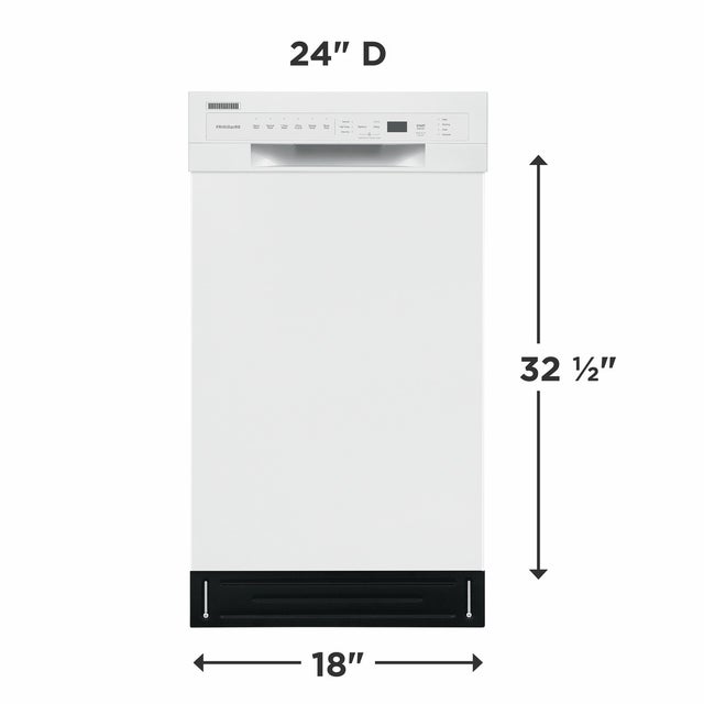 Frigidaire FFBD1831UW 18 Inch Built-In Dishwasher with 8 Place Settings ...