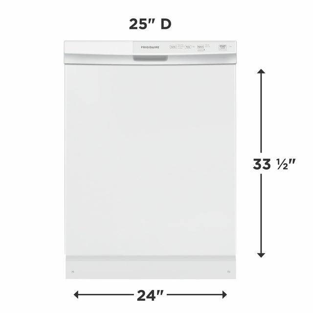 Frigidaire FFCD2413UW 24 Inch Built-In Dishwasher with 14 Place Setting ...