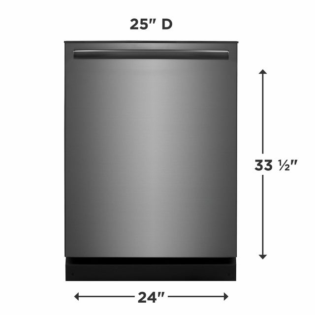 Frigidaire GDPH4515AD 24" Built-In Dishwasher: Black Stainless Steel, Ba...