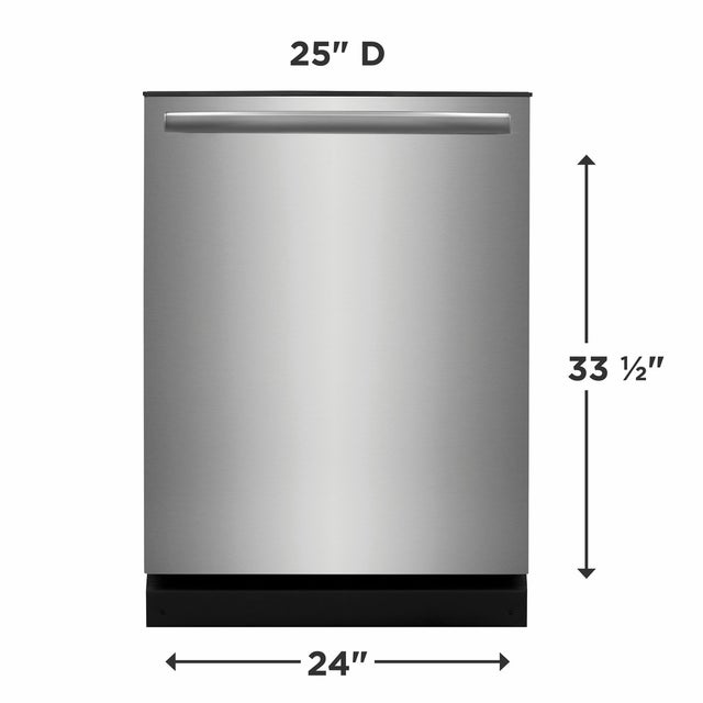 Frigidaire GDPH4515AF 24" Built-In Dishwasher: Smudge Proof Stainless St...