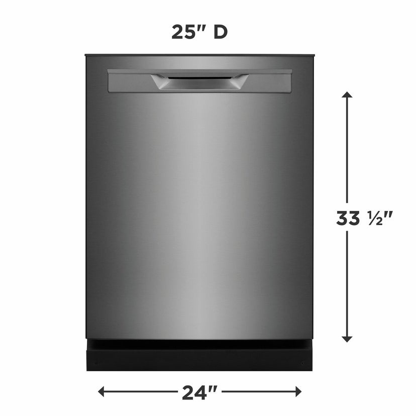 Frigidaire GDPP4517AD 24" Built-In Dishwasher: Black Stainless Steel, Po...