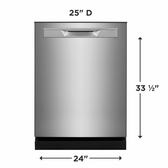 Frigidaire GDPP4517AF 24" Built-In Dishwasher: Smudge Proof Stainless St...