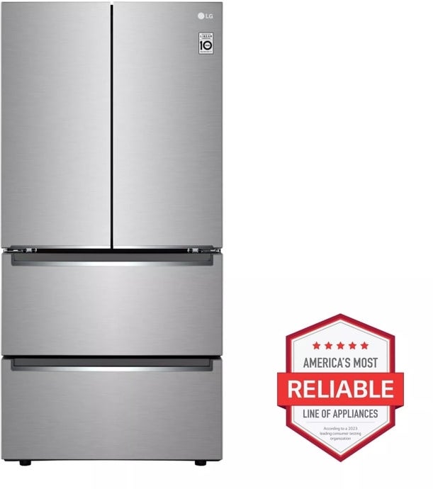 LG LRMNC1803S 33 Inch Counter-Depth 4-Door French Door Refrigera...