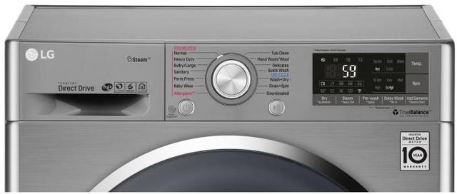 LG WM3499HVA 24 Inch Smart Compact All-In-One Washer/Dryer: Gra...