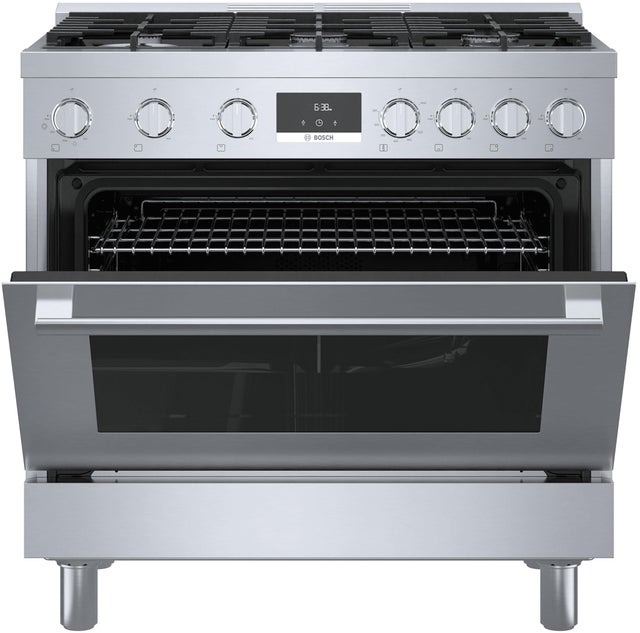 Bosch HDS8645U 36 Inch Freestanding Dual Fuel Range with 6 Sealed...