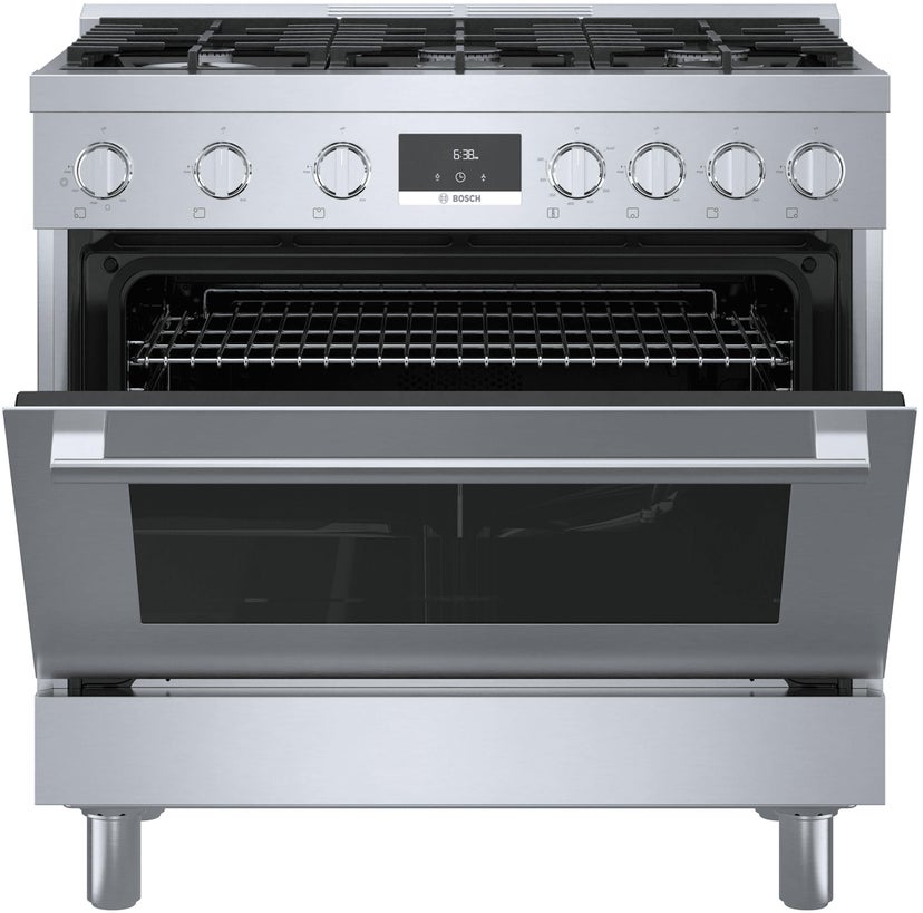 Bosch HDS8645U 36 Inch Freestanding Dual Fuel Range with 6 Sealed...