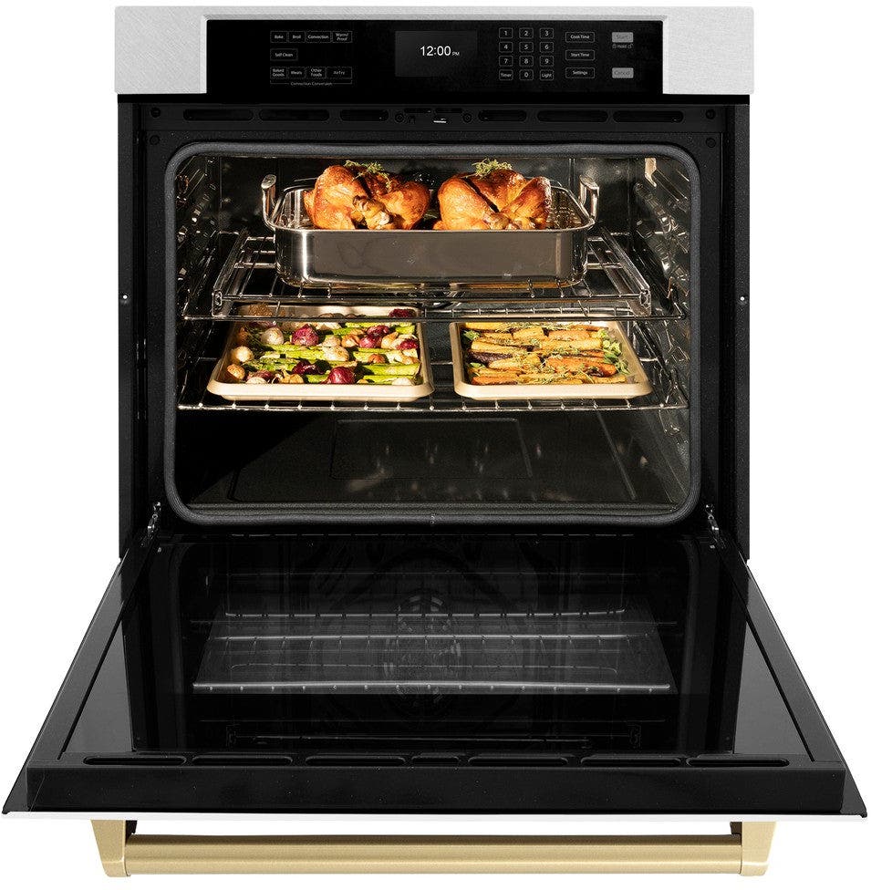 Zline WASSZWM30CB Durasnow Stainless Steel With White Matte Door And...