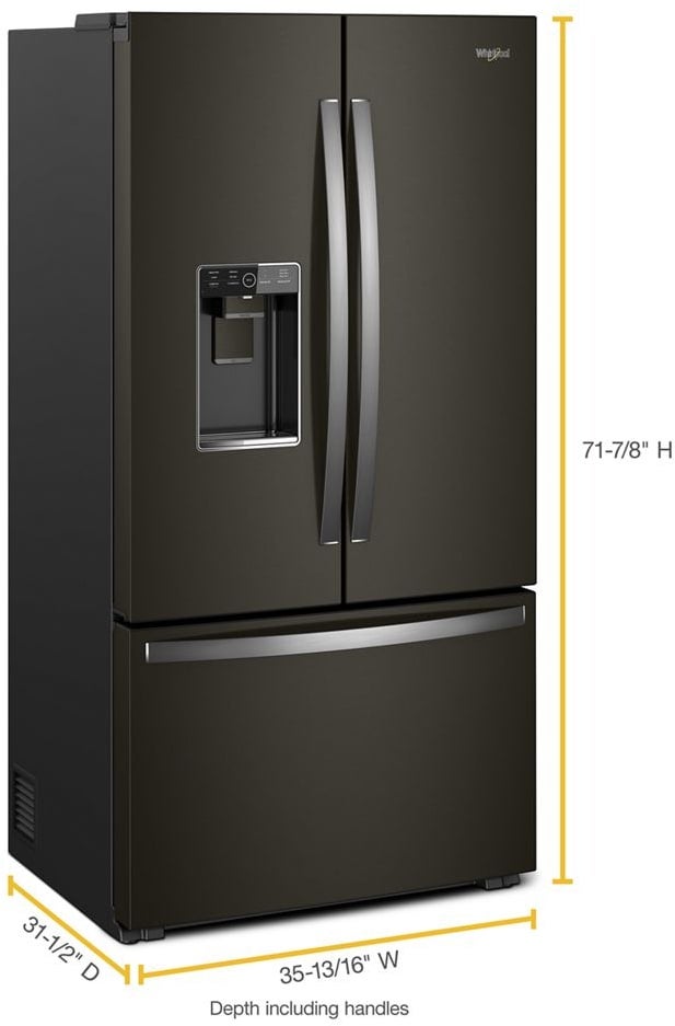 Whirlpool WRFC9636RV 36 Inch Counter-Depth French Door Refrigerator wit...