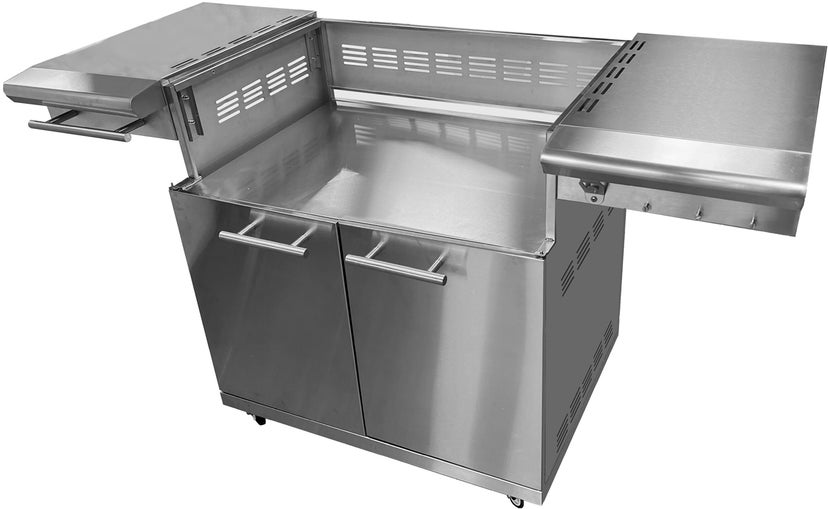 XO XOG32CARTXLT Freestanding XLT Grill Cart with Stainless Steel C...