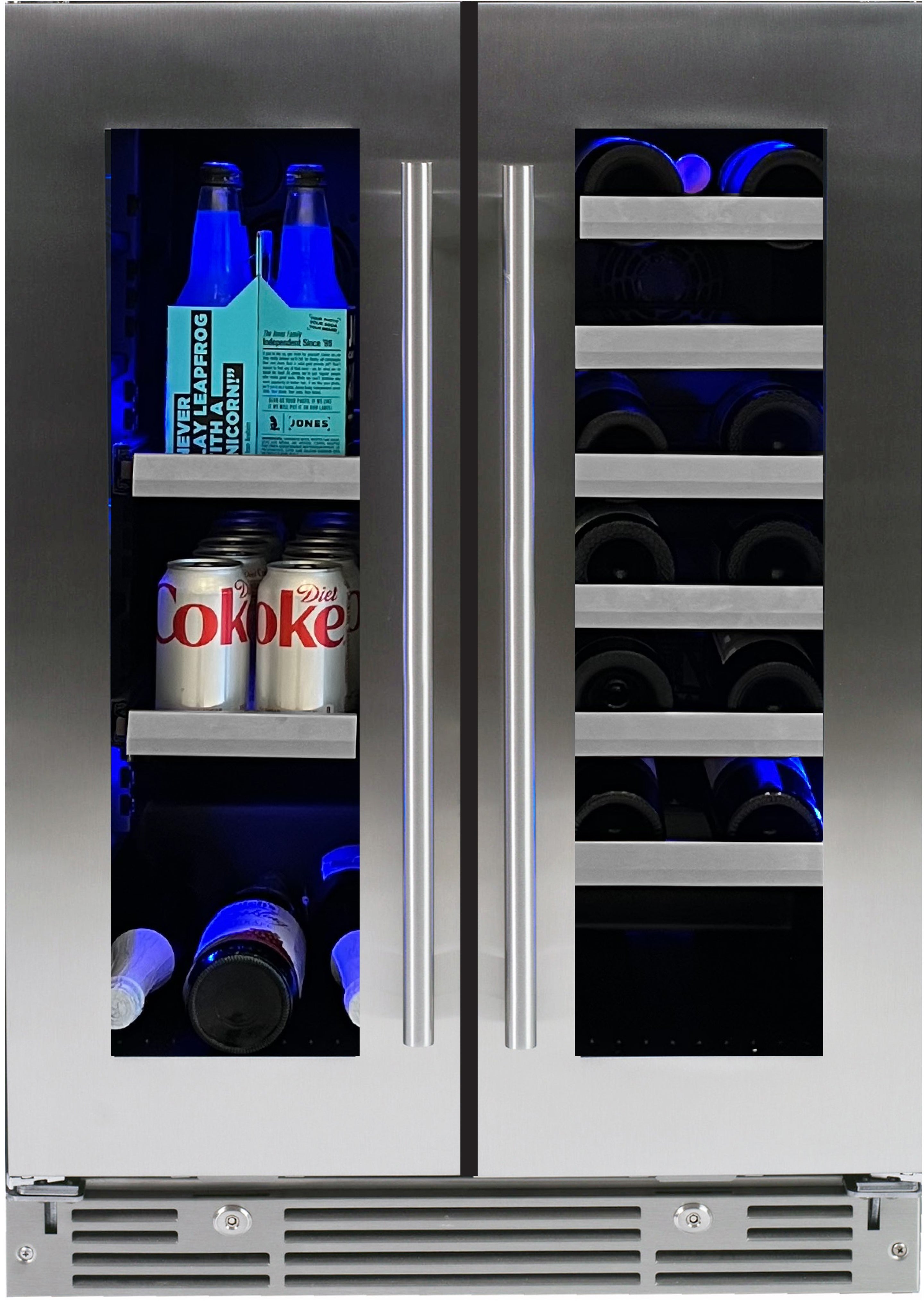 XO XOU24BWDDGS 24 Inch French Door Beverage Center/Single