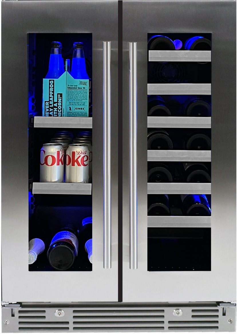 XO XOU24BWDDGS 24 Inch French Door Beverage Center/Single Zone Wi...