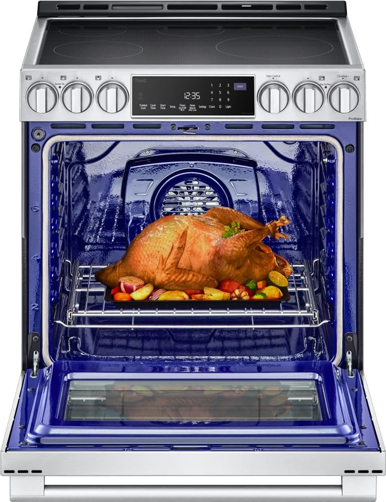 LG Studio LSIS6338FE 30 Inch Smart Slide In Induction Range with 5 Indu...