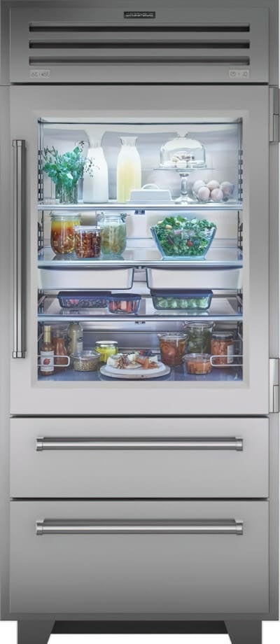 Sub Zero PRO3650ARH 36 Inch Built-In Bottom Freezer Smart Refrigerator...