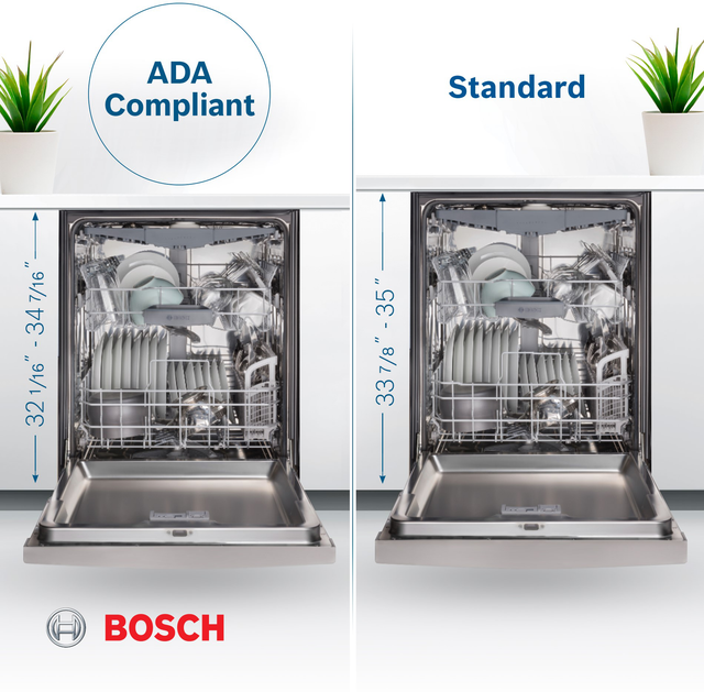 Bosch SGE68X55UC 24 Inch Built-In Recessed Handle Dishwasher with 6...