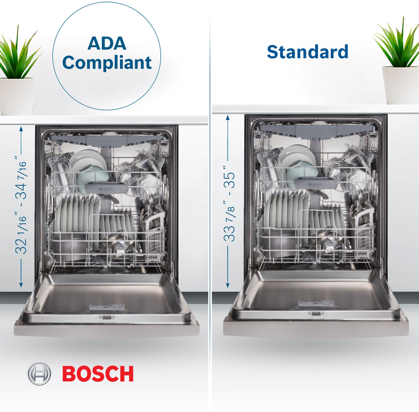 Bosch SGE68X55UC 24 Inch Built-In Recessed Handle Dishwasher with 6...
