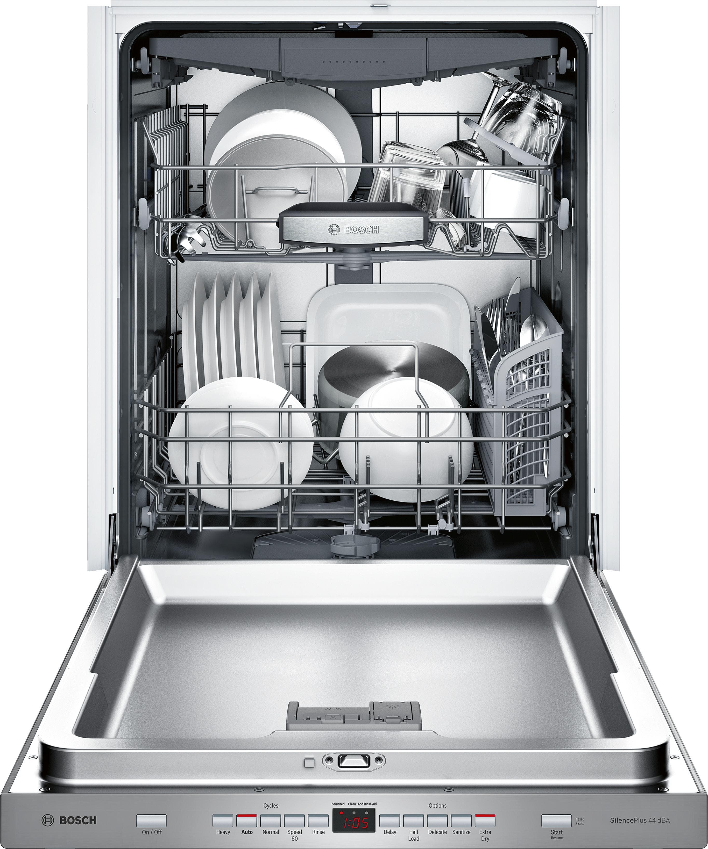 Bosch SHPM65W55N Stainless Steel Door with Pocket Handle