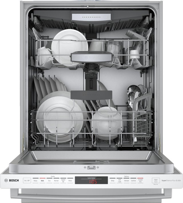 Bosch SHXM78Z52N 24 Inch Built-In Bar Handle Dishwasher with 6 Wash...