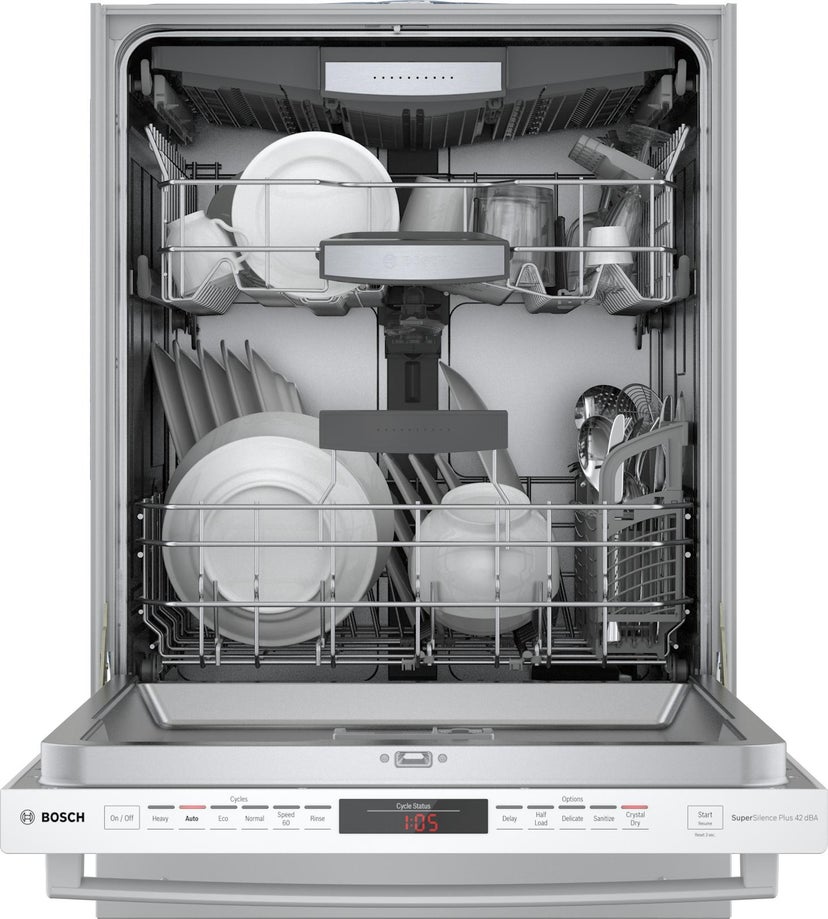 Bosch SHXM78Z52N 24 Inch Built-In Bar Handle Dishwasher with 6 Wash...