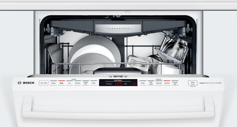Bosch SHXM78Z52N 24 Inch Built-In Bar Handle Dishwasher with 6 Wash...