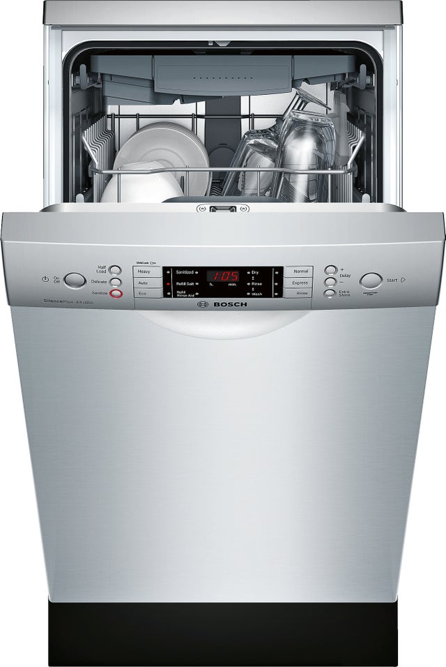 Bosch SPE68U55UC 18 Inch Built-In Recessed Handle Dishwasher with 1...
