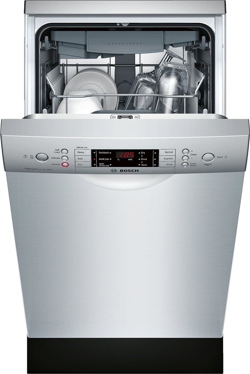 Bosch SPE68U55UC 18 Inch Built-In Recessed Handle Dishwasher with 1...