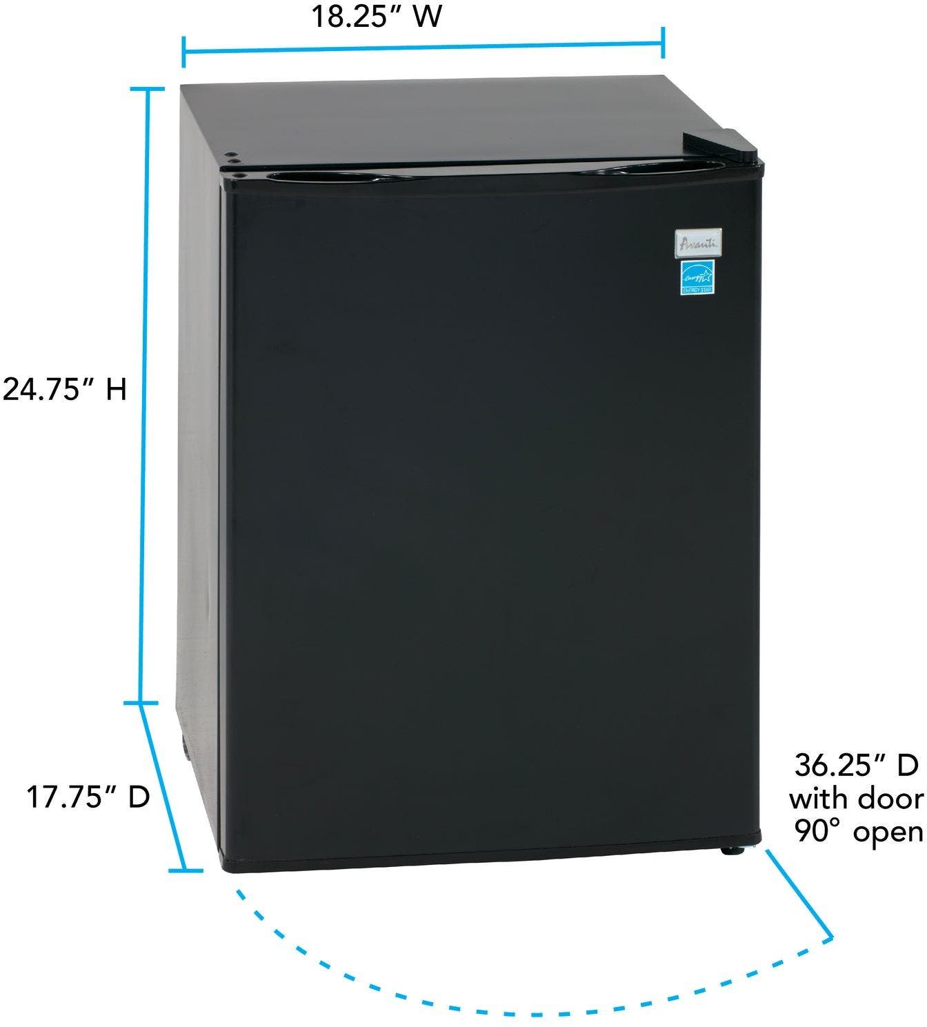 Avanti RM24T1B 19 Inch Compact Refrigerator