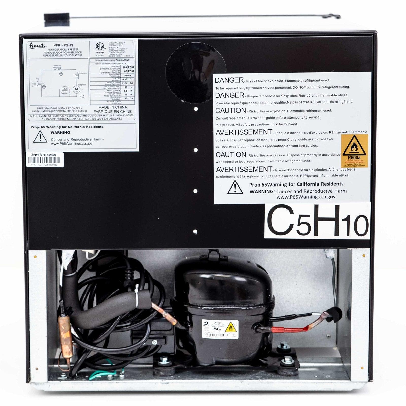 Avanti VFR14PSIS 1.4 cu. ft. Compact Refrigerator