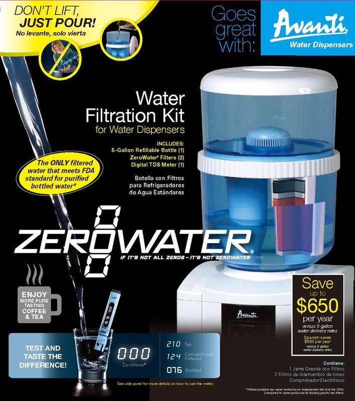 Avanti ZJ003IS ZeroWater Water Bottle Kit